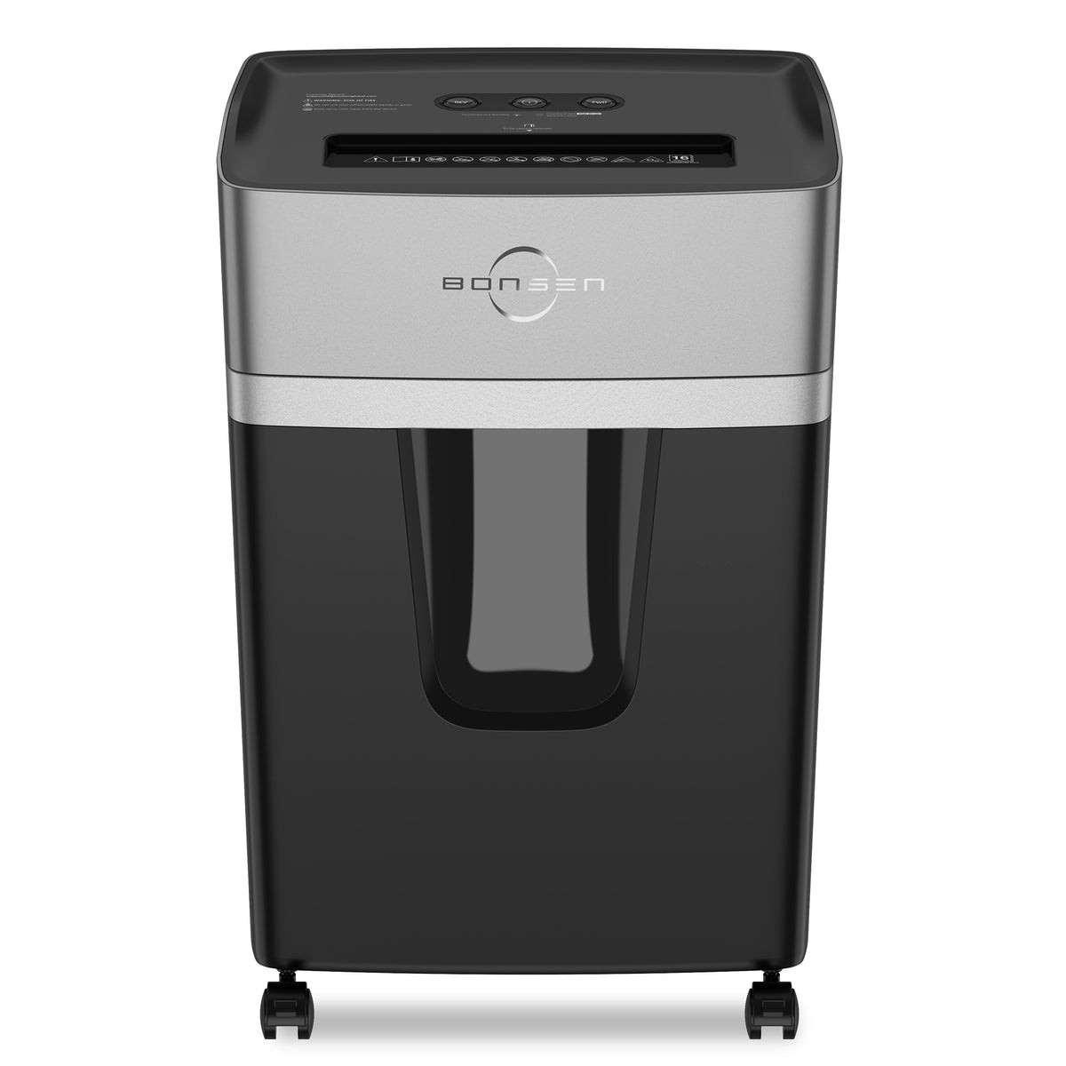 BONSEN 12-Sheet Cross-Cut Paper Shredder - 5.3 Gallon Bin, 20 Min Run Time | Shreds CDs, Credit Cards, Staples
