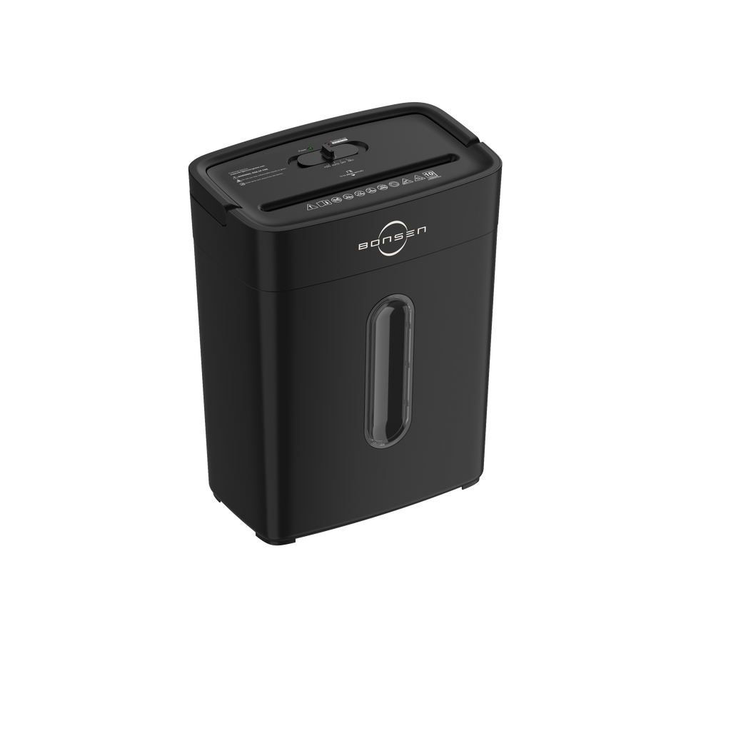 BONSEN Paper Shredder for Home Office, 10-Sheet Cross-Cut Shredder, Credit Card Shredder with Carry Handle and 4-Gallon Bin (S3201-Black)