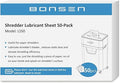 Bonsen Paper shredder sharpening & Lubricant Sheets,50-Pack