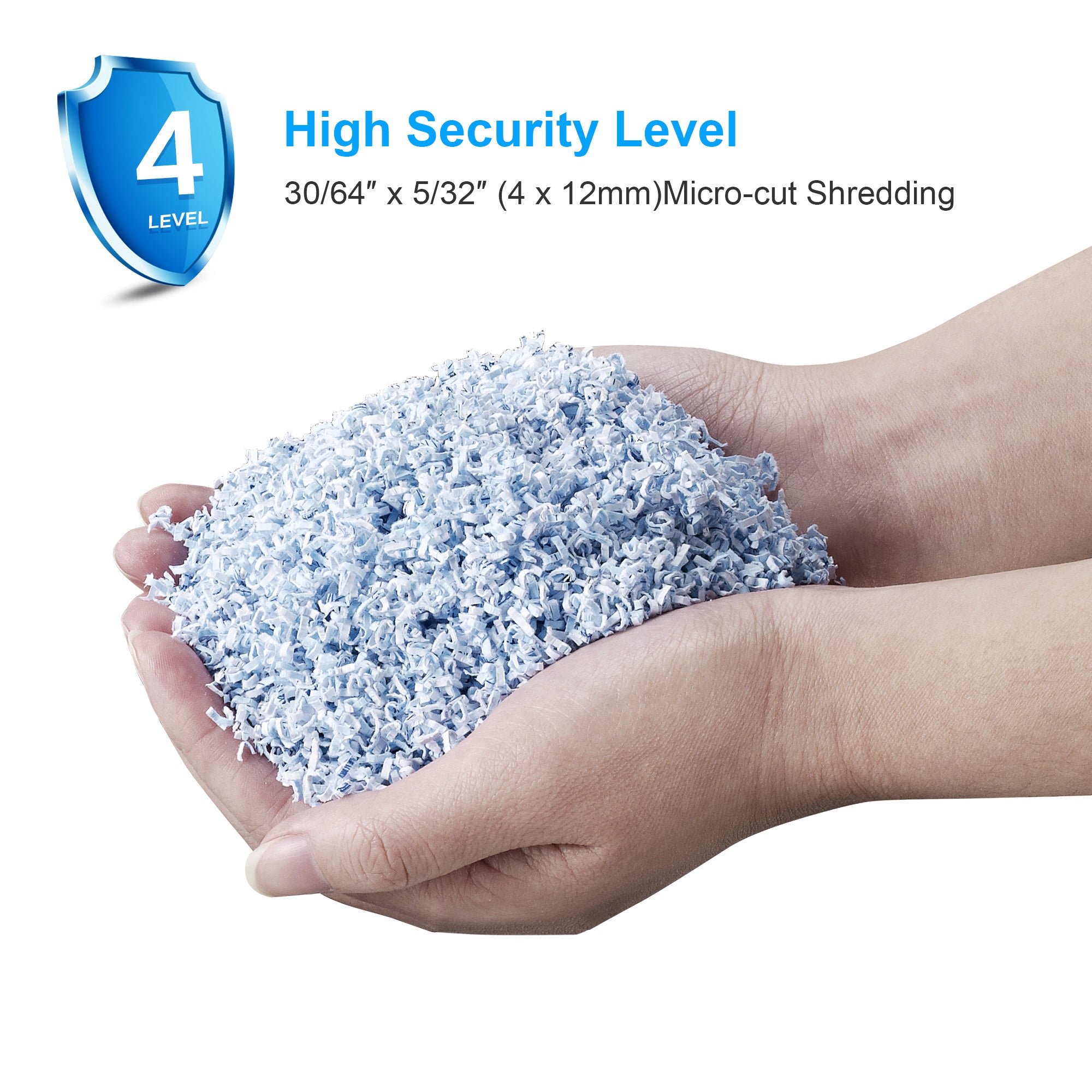 12 Sheet Micro-cut Paper Shredder P4 Security Shredder 40 Mins Heavy Duty Shredders, Shred Document/Credit Cards with 5.3 Gallons Basket