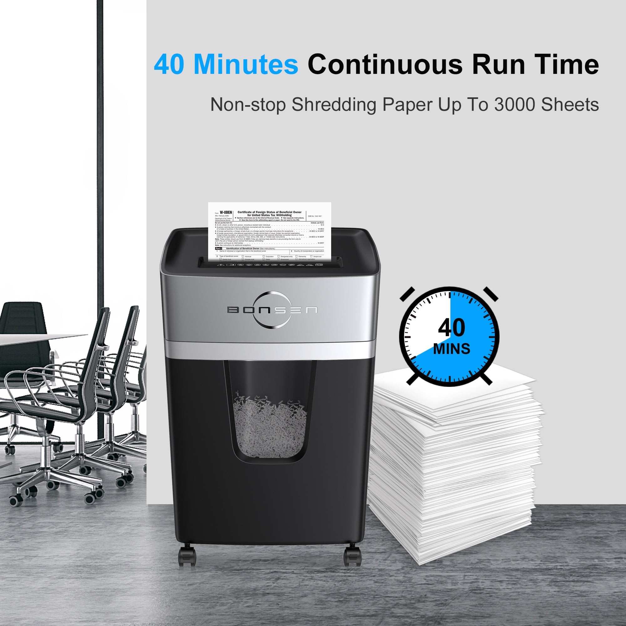 40 Minutes Continuous Running Time