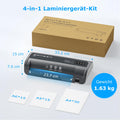 BONSEN A4 Laminator with Never Jam Technology, Includes 60 Laminating Pouches (30 x A4, 15 x A5, 15 x A6), Precise NTC Temperature Control, Fast Laminating for Home, School, Office, L3401