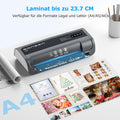 BONSEN A4 Laminator with Never Jam Technology, Includes 60 Laminating Pouches (30 x A4, 15 x A5, 15 x A6), Precise NTC Temperature Control, Fast Laminating for Home, School, Office, L3401