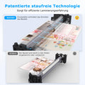 BONSEN A4 Laminator with Never Jam Technology, Includes 60 Laminating Pouches (30 x A4, 15 x A5, 15 x A6), Precise NTC Temperature Control, Fast Laminating for Home, School, Office, L3401