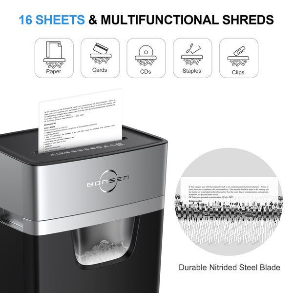 Cross-Cut 8-sheet Paper Shredder Bonsen S3101 – Bonsen Shop