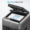 BONSEN 300-Sheet Auto Feed Paper Shredder, 60 Minutes Non-Stop Commercial Grade Heavy Duty Shredders for Office, 8.1 Gallon Micro Cut Document Shredder, P-4 Security Level,58dB Super Quiet (S3113)