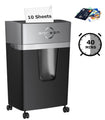 10 Sheet Micro Cut P5 Shredder | 40 Mins Running Time Document Shredders with 5.3 Gallons
