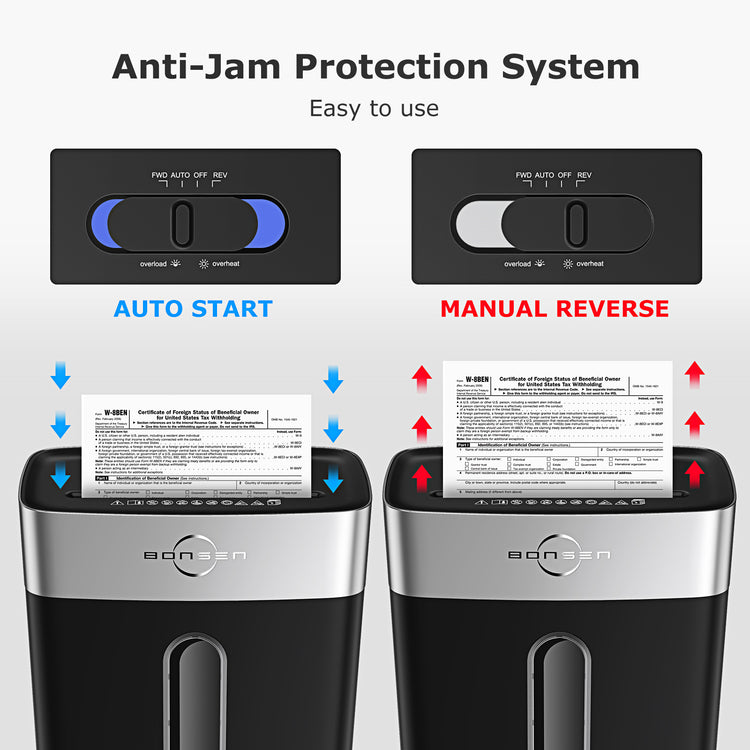 Cross-Cut 8-sheet Paper Shredder Bonsen S3101 – Bonsen Shop